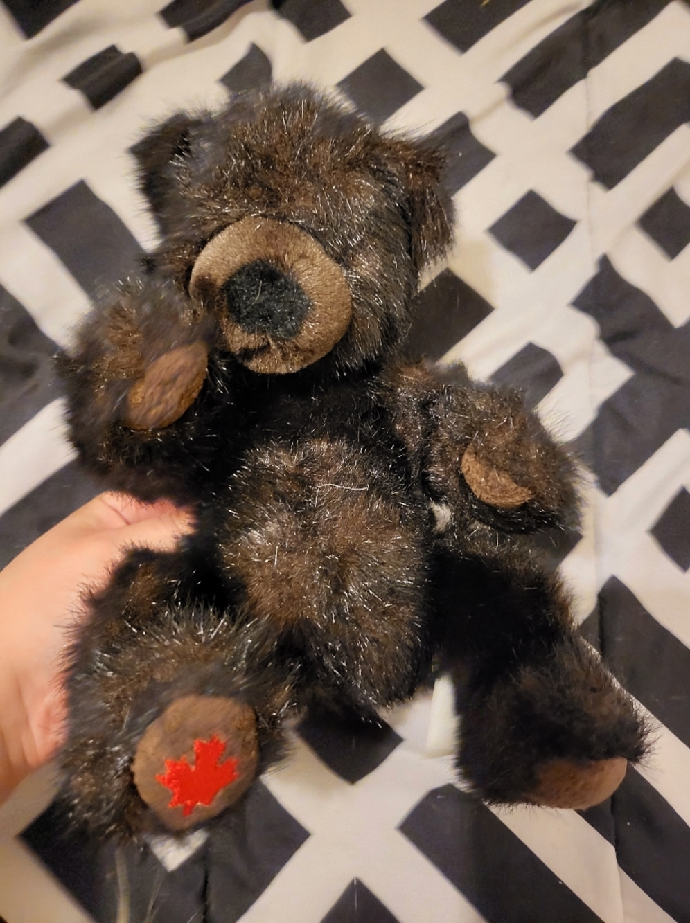 Plush Small Maple Leaf Realistic Canadian Bear
